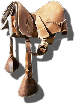 Complete chilean saddle and stirrups